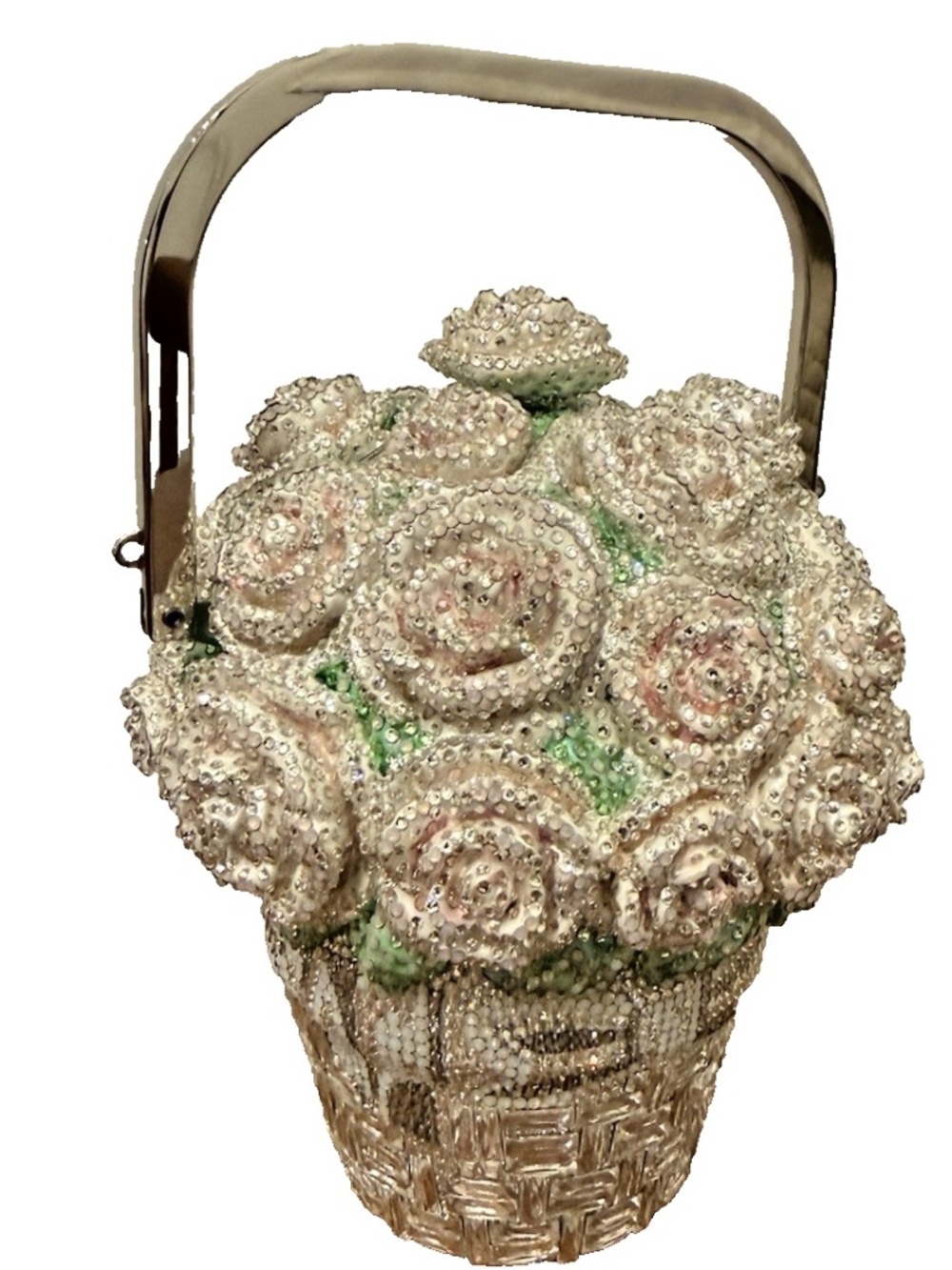 Judith Leiber Basket of Roses Minaudiere Clutch Bag